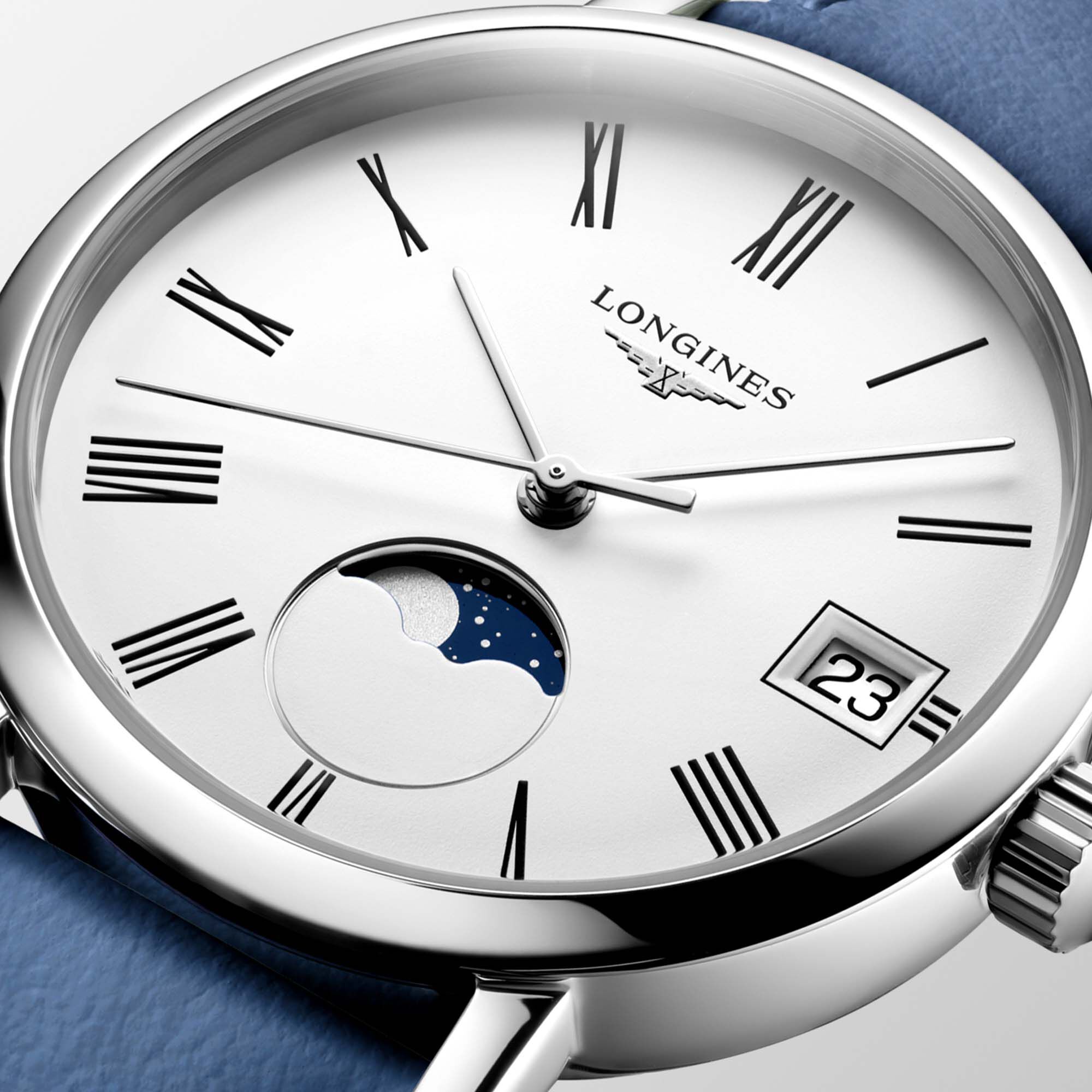 Longines Elegant Quartz Moonphase 30 mm Stainless Steel Maison Birks